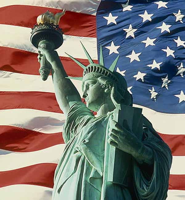 USA The Statue of Liberty The American flag company registration